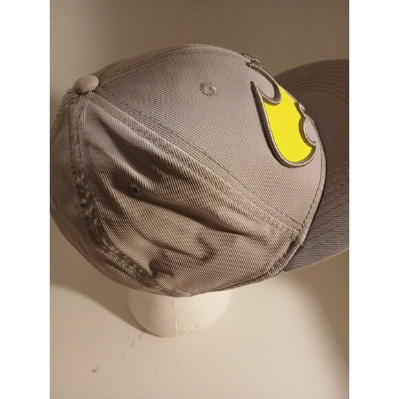 DC Comics Batman Neon Yellow One Size Fits Most Hat Gray Embroidered H3 - Picture 2 of 9
